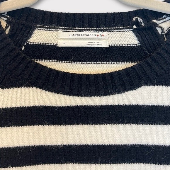 Anthropologie Rebekah Tunic Sweater Black and‎ White Stripe NWT Size Small - Picture 3 of 9
